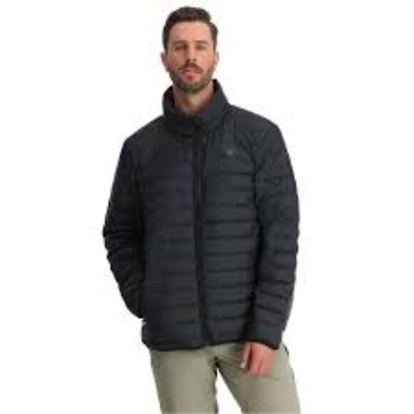 Spyder Black Puffer Jacket Lightweight Insulated Design Man Jacket Size M - Picture 1 of 8